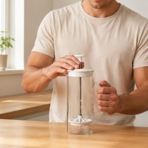 Glas milchaufschäumer - glas,